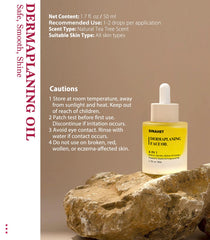 SINAHET Dermaplaning Oil with tea tree for soothing skin.