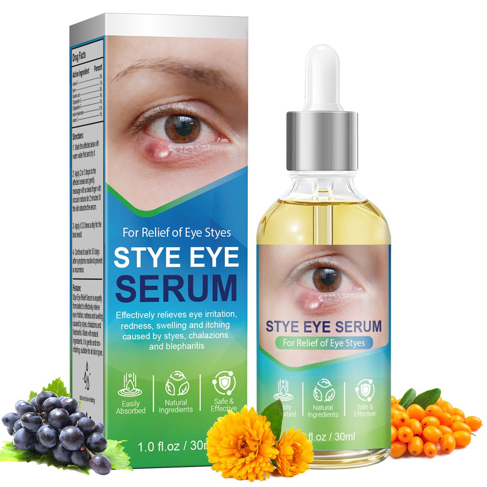 sinBron Stye Relief Serum bottle soothes irritated eyelids.