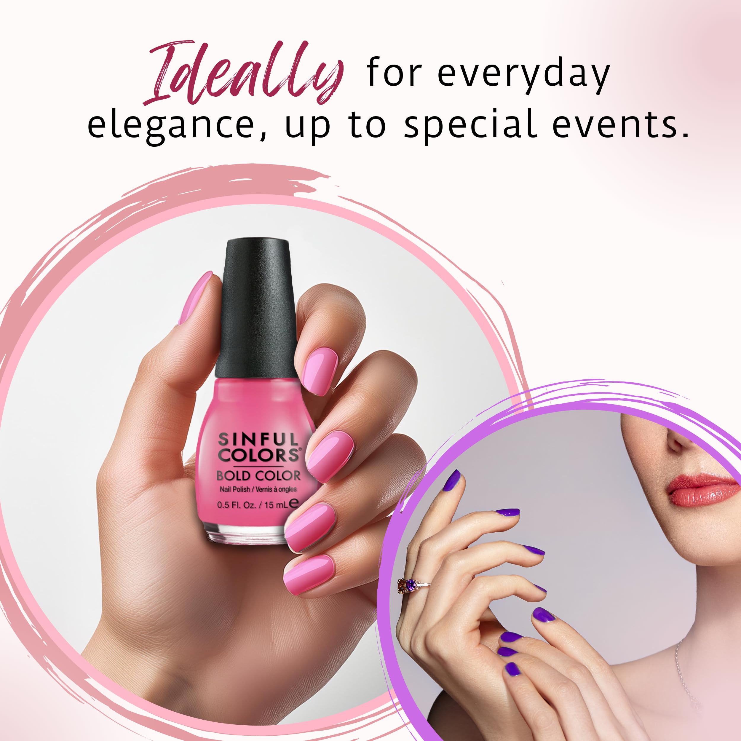 SinfulColors brush stroke demo showing smooth application and even coverage