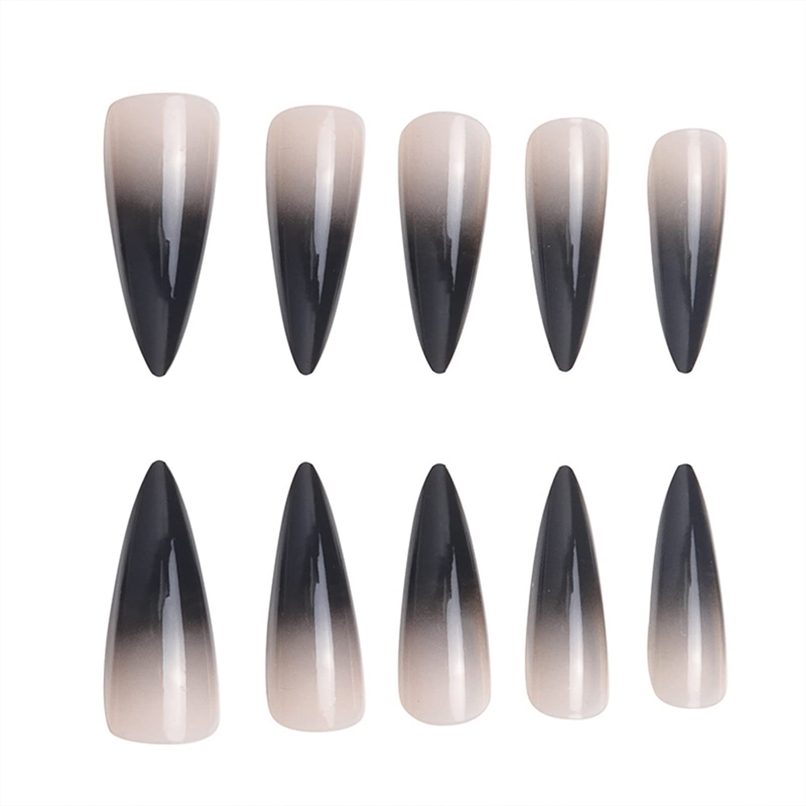SINHOT almond-shaped nails with glossy finish for long-lasting, salon-style look.