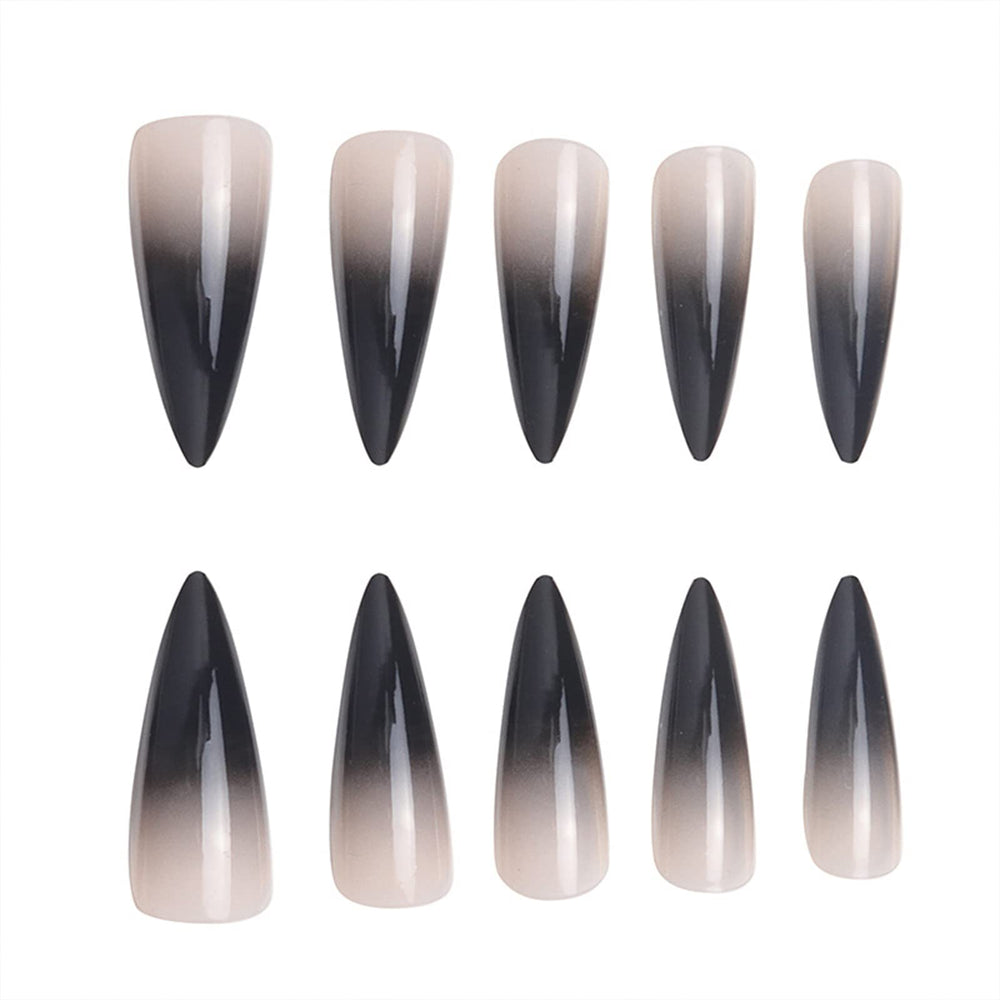 SINHOT almond-shaped nails with glossy finish for long-lasting, salon-style look.