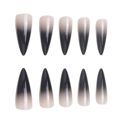 SINHOT almond-shaped nails with glossy finish for long-lasting, salon-style look.