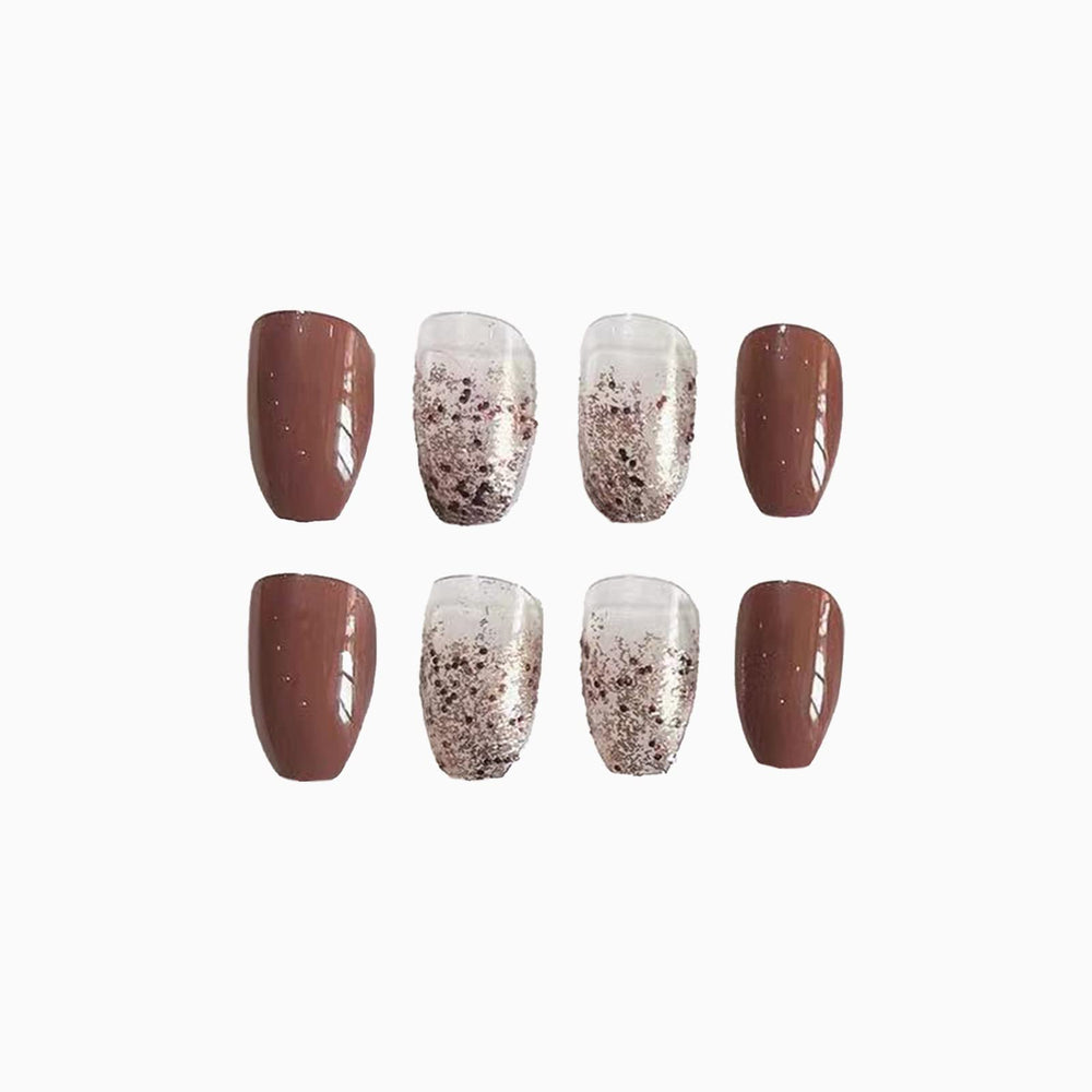 SINHOT glue-on nails kit with included adhesive for quick, mess-free application.