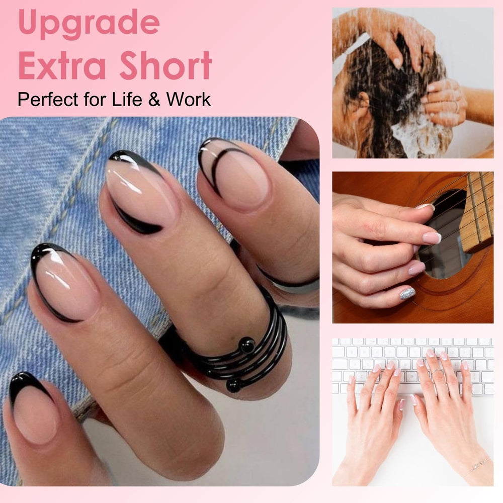 SINOKAME almond clear tips deliver comfortable wear with quick removal.