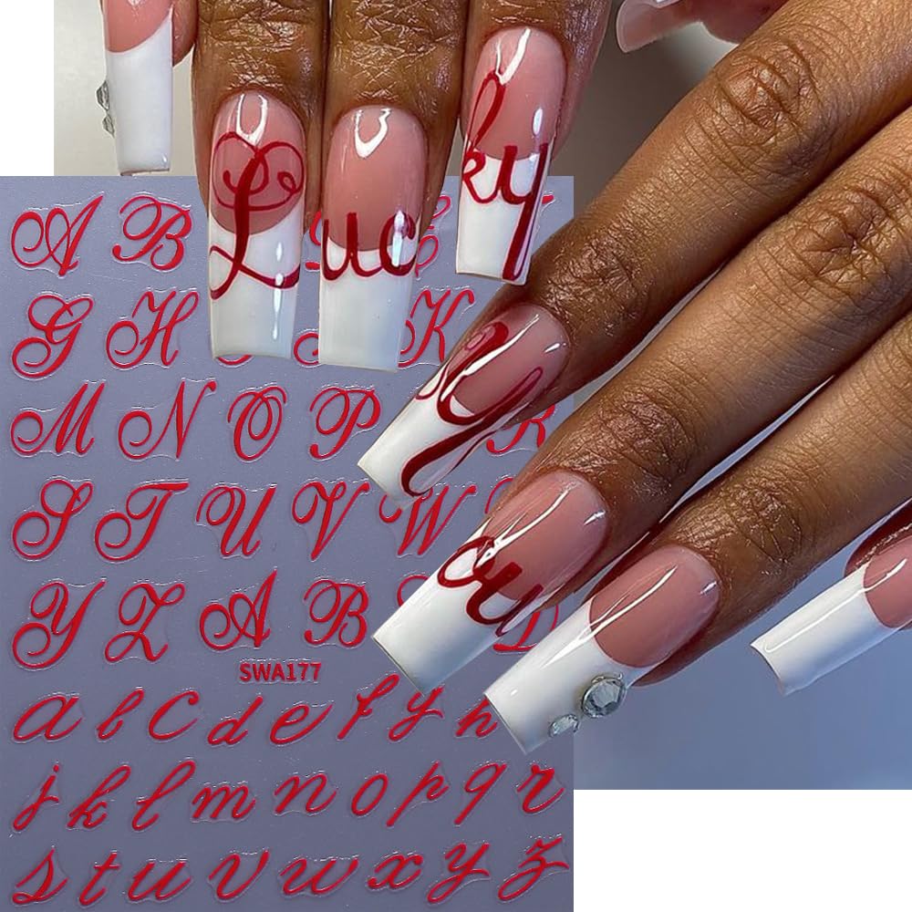 SINSEN old English letter decals for easy DIY nail art.