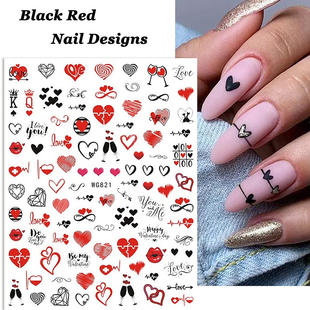 SINSEN heart nail stickers glossy finish and colorfast patterns for a polished look.