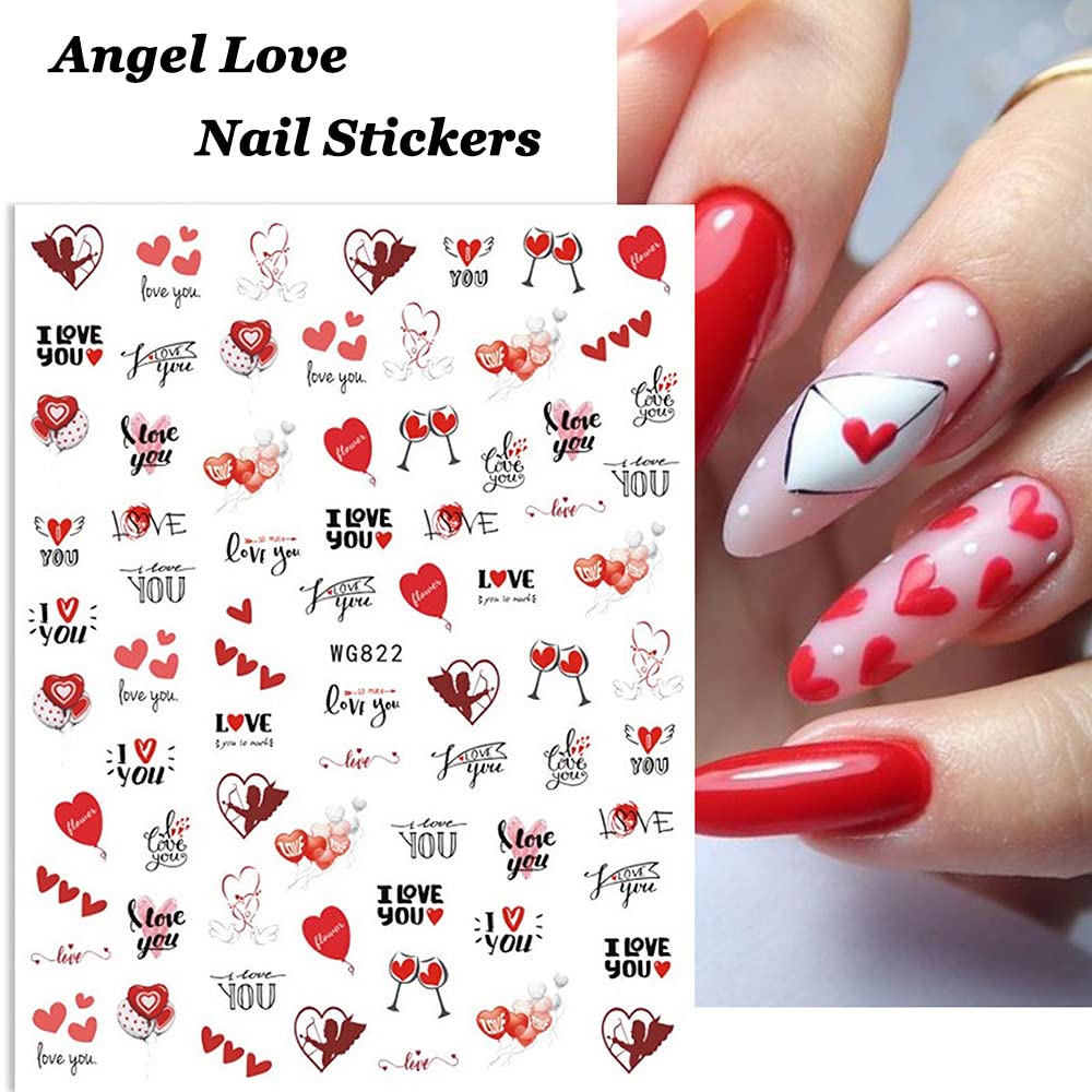 SINSEN heart nail stickers long-lasting luster with top coat protection.