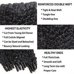 Sinuowei curly bundles 18in water-wave length enhances length and fullness