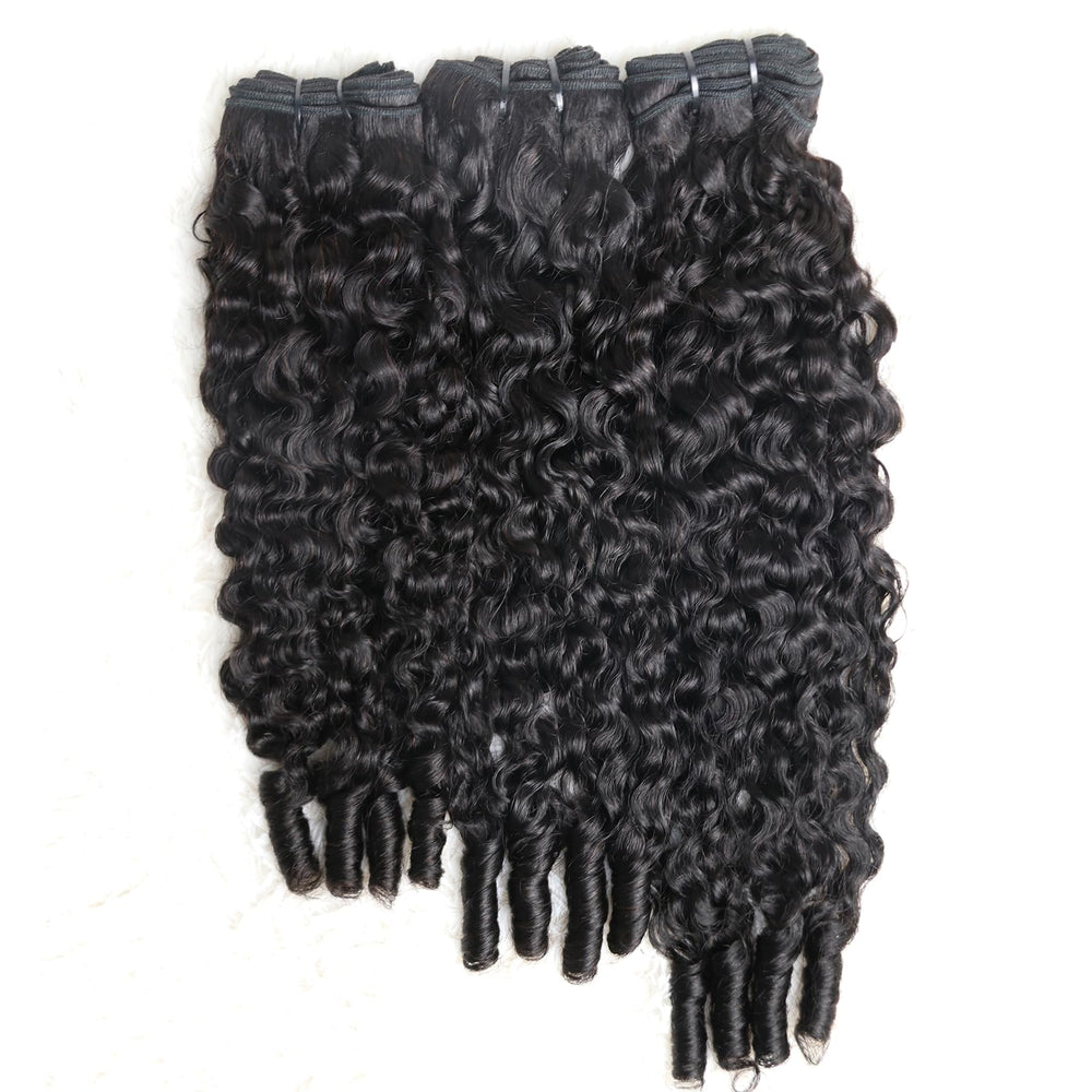 Sinuowei curly bundles 20in water-wave curls create dramatic natural-looking waves