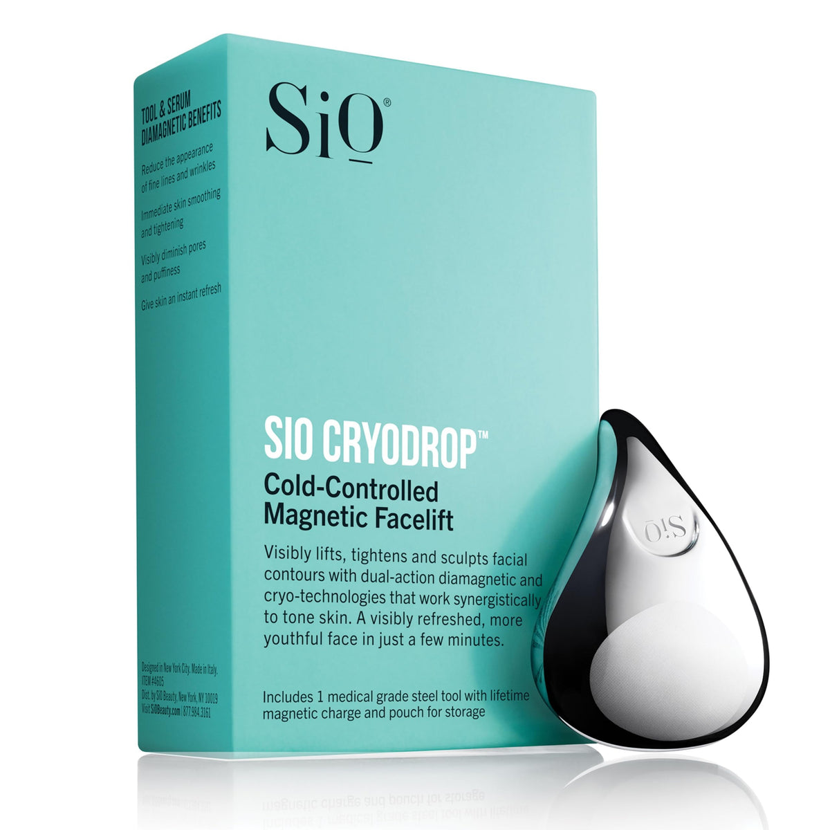 SiO Beauty Cryodrop bottle closeup for easy cold therapy at home.