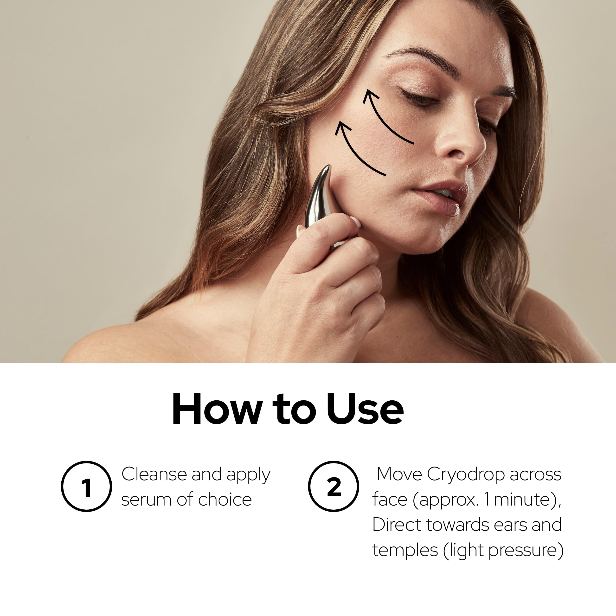 SiO Beauty Cryodrop sits on a vanity desk, showcasing its sleek design.
