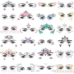 SIQUK mermaid face jewels collection 24 sets for vibrant festival looks