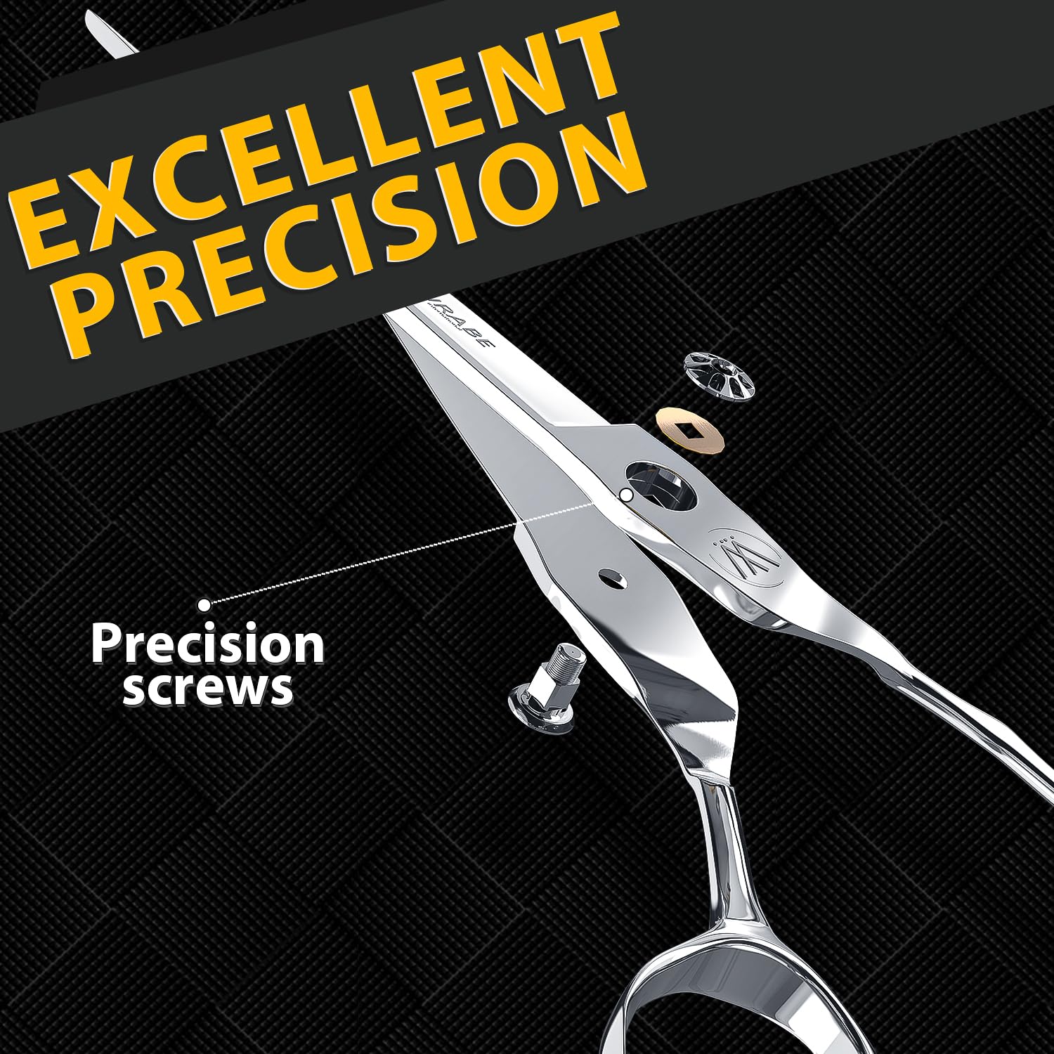 Sirabe 440c stainless steel blades provide durability and smooth cutting.
