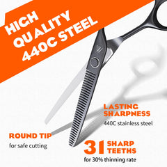 Sirabe professional salon-use thinning shears suitable for all hair types