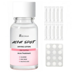 Siruimao premium drying lotion pink layer settling, ready for targeted blemish care.