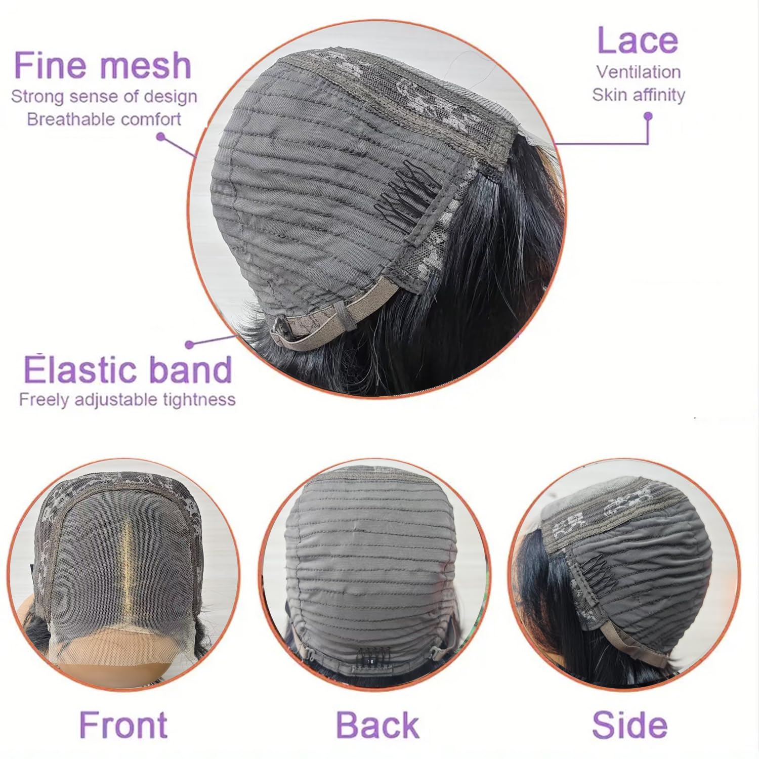 SisBroSis adjustable rose net with straps and combs ensures secure all-day comfort