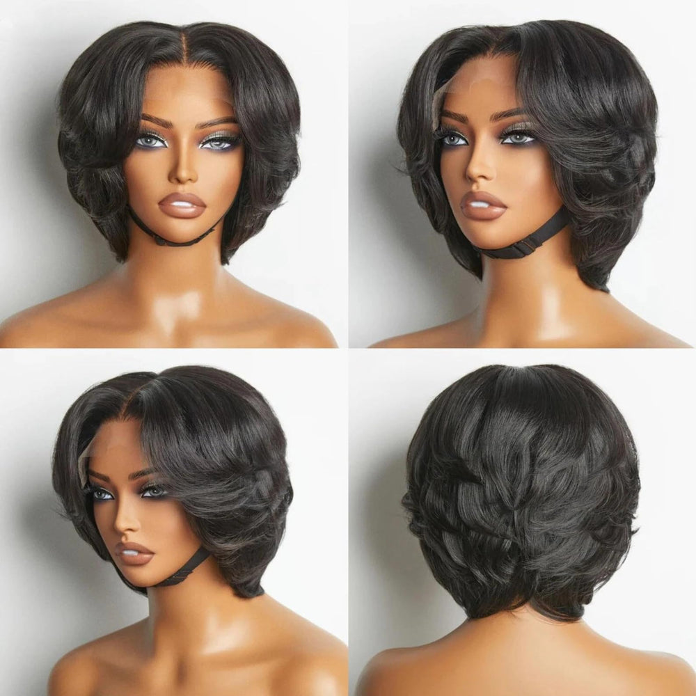 SisBroSis natural 1B color wig demonstrates versatile everyday wear with subtle depth