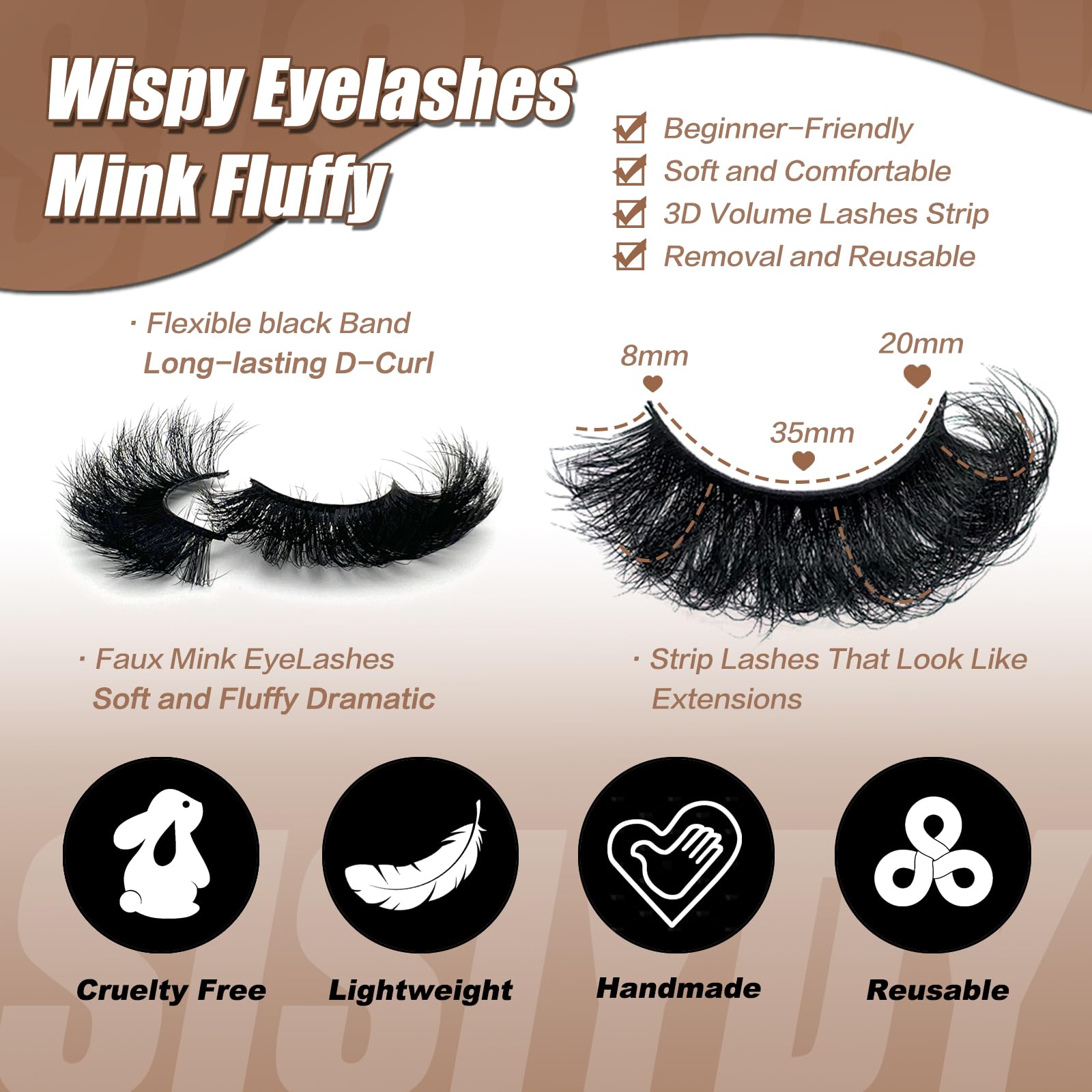 SISIYDY reusable lashes support multiple wears with careful care.