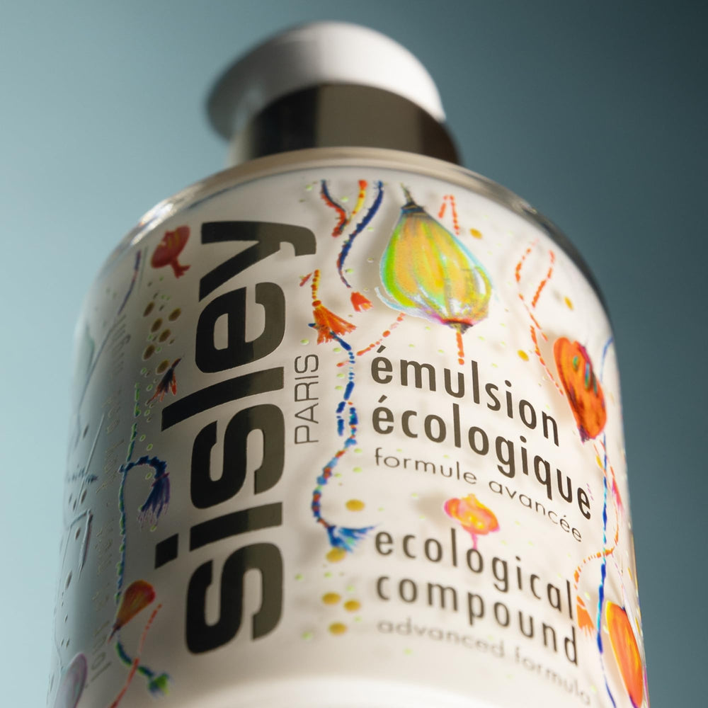Sisley Paris Ecological Compound smooth application close-up, balanced skin appearance.