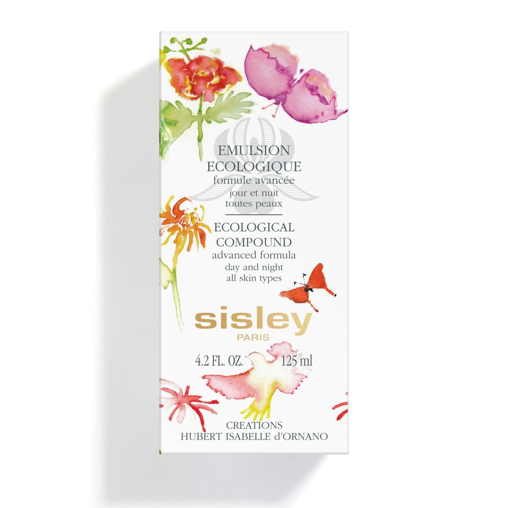 Sisley Paris Ecological Compound skin close-up reveals hydrated, radiant complexion.