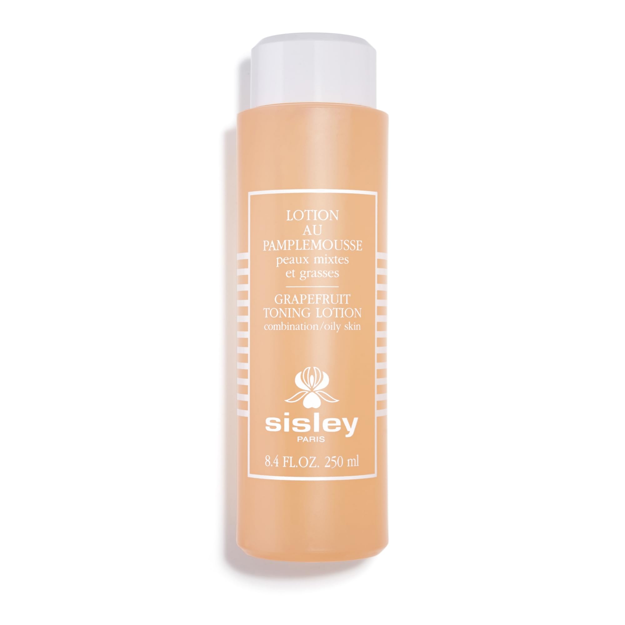 Sisley Paris Grapefruit Toning Lotion bottle close-up highlighting premium packaging and toning action