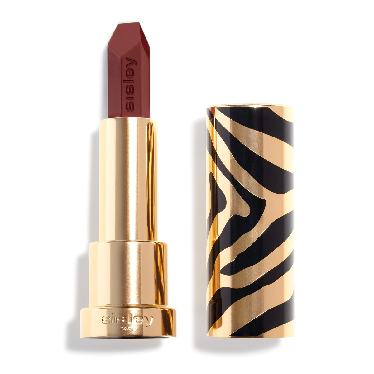 Sisley Paris Le Phyto-Rouge bullet closeup showing precise color on lips