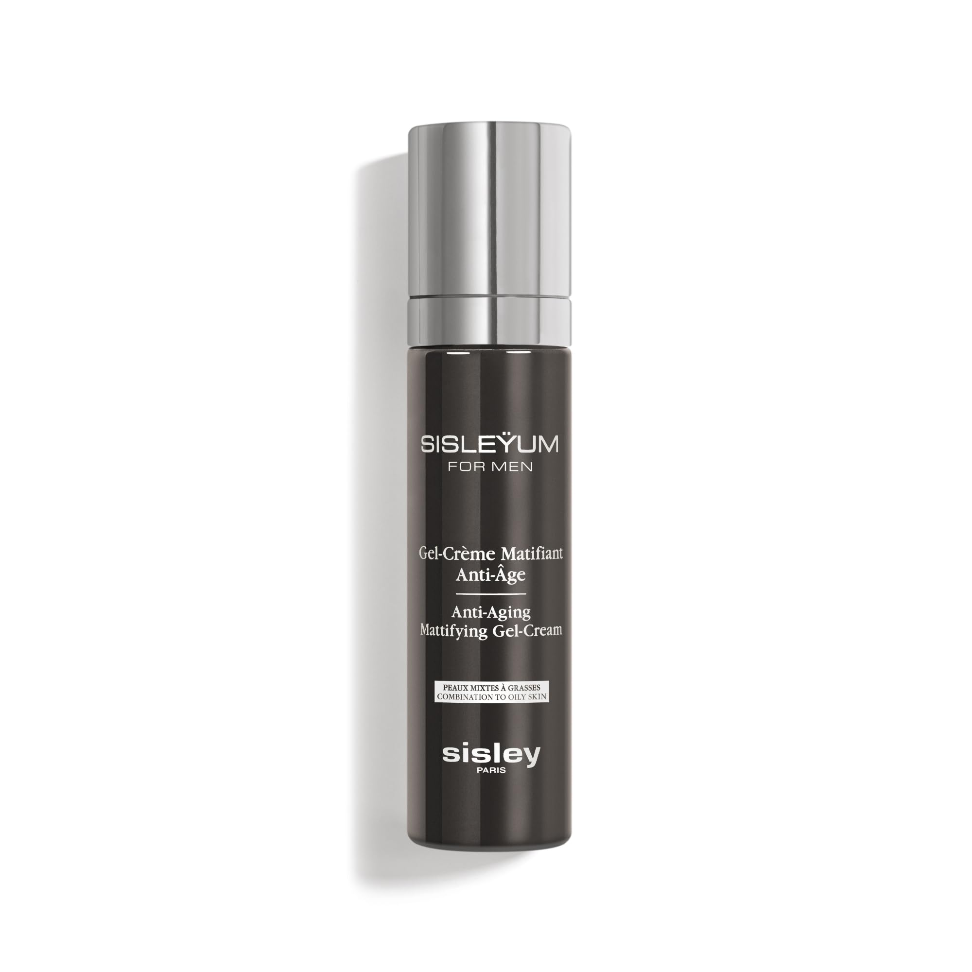 Sisley Paris Sisleyum bottle close-up showing premium anti-aging care for men