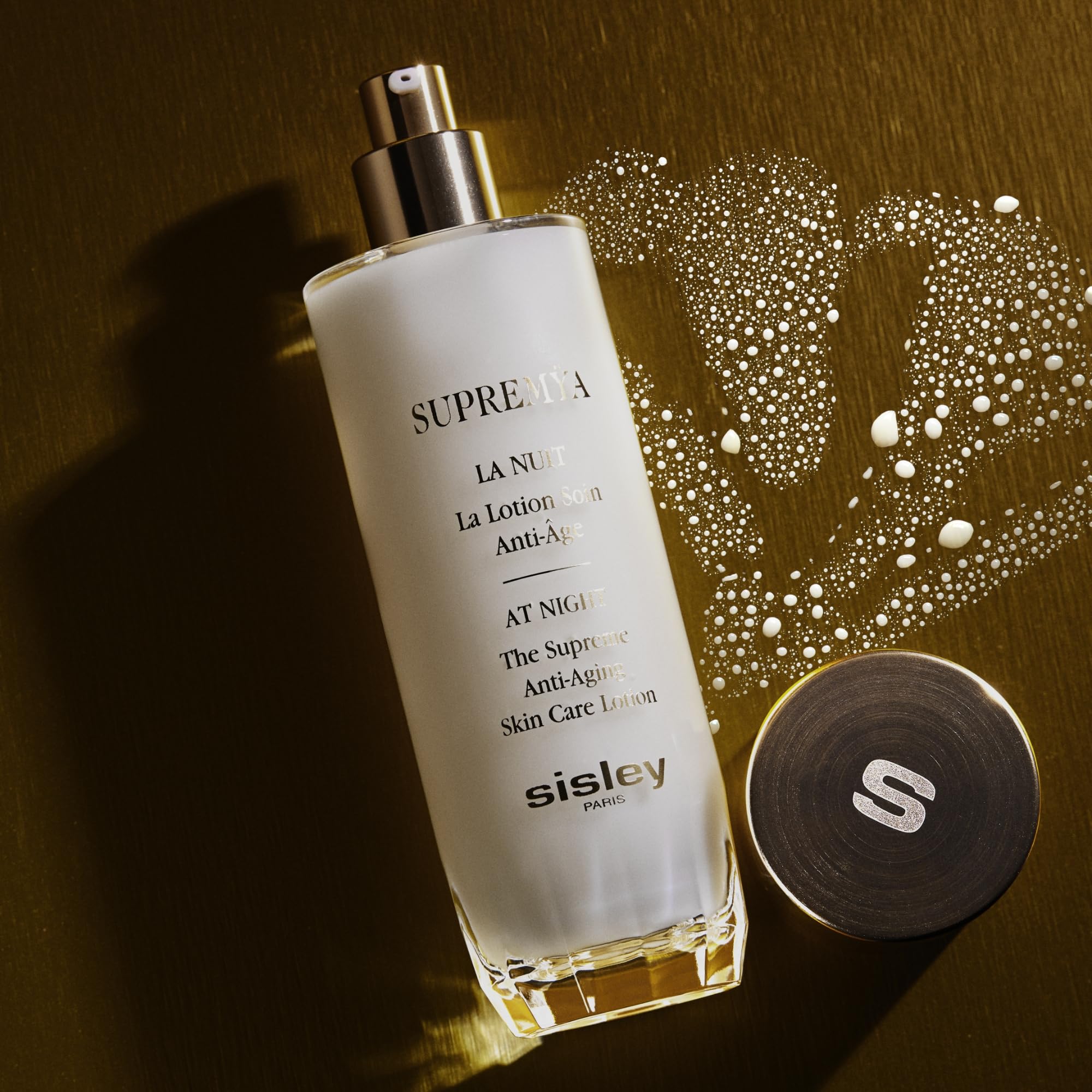Texture swatch of Sisley Supremya La Lotion showing velvety finish