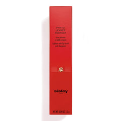 Sisley Phyto-Levres Perfect Burgundy application on lips showcasing smooth, comfortable wear.