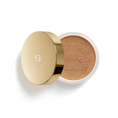 Sisley Paris Phyto-Teint Poudre Libre Deep 4 compact swatch hides shine and smooths skin.