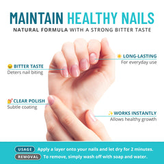 SISQUOC HEALTHCARE Stop Nail Biting brush applicator demonstrates easy, mess-free application.