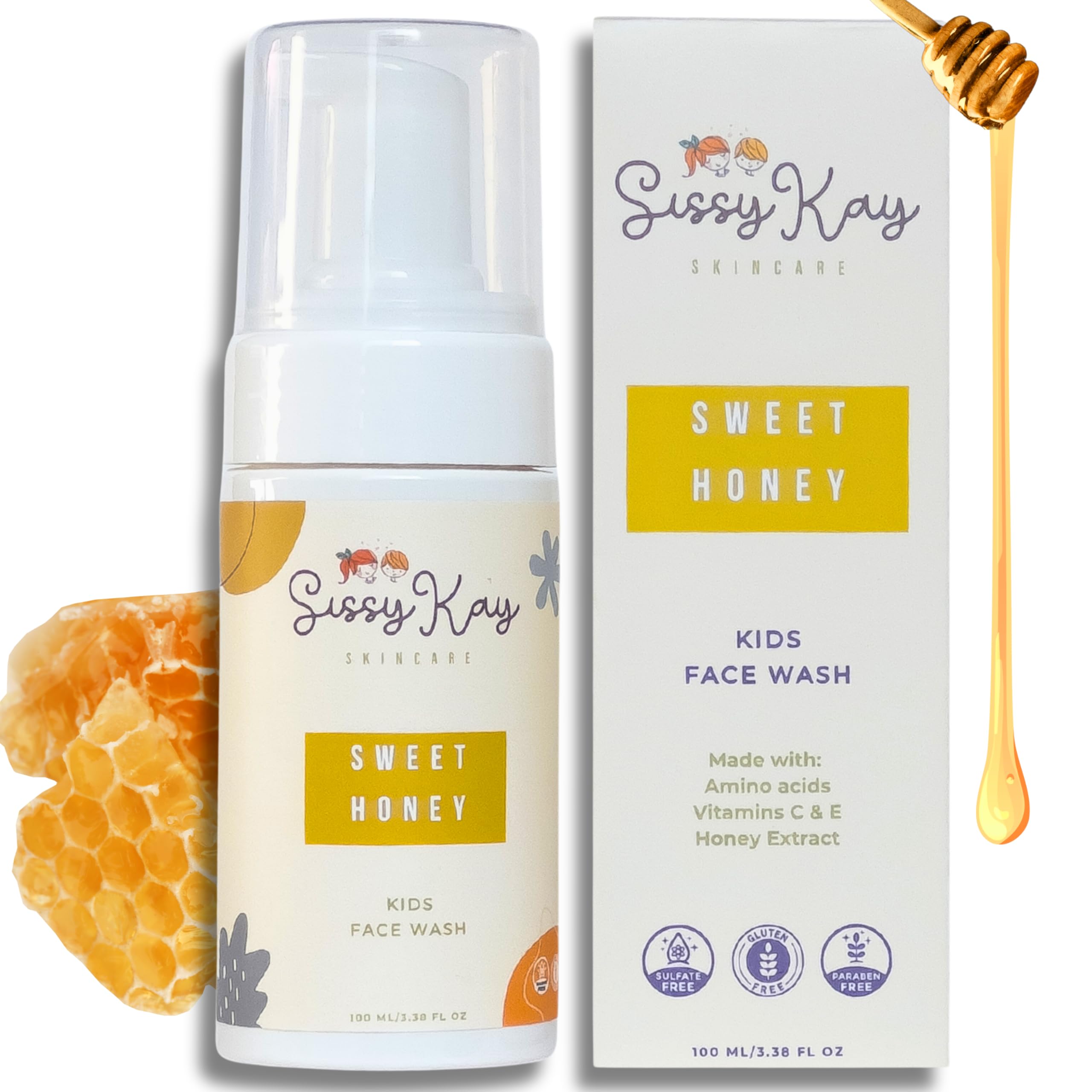 Sissy Kay Kids Foaming Face Wash for Boys with pump for easy daily cleansing.