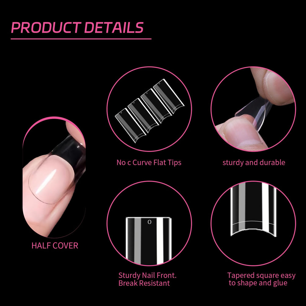 SITELENABY XL nail tips close-up showing smooth edges and ABS quality
