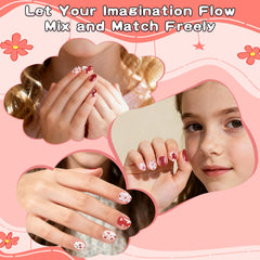 SIUSIO 72pcs glitter full-cover nails ready to apply for quick party ready nails