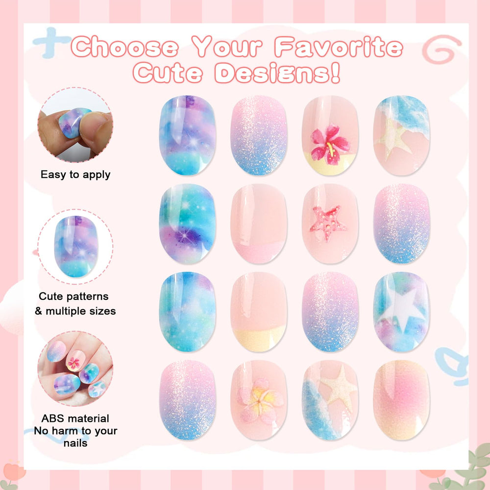 SIUSIO 12 sizes fit for kids nails for secure wear.