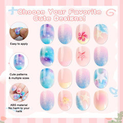 SIUSIO 12 sizes fit for kids nails for secure wear.