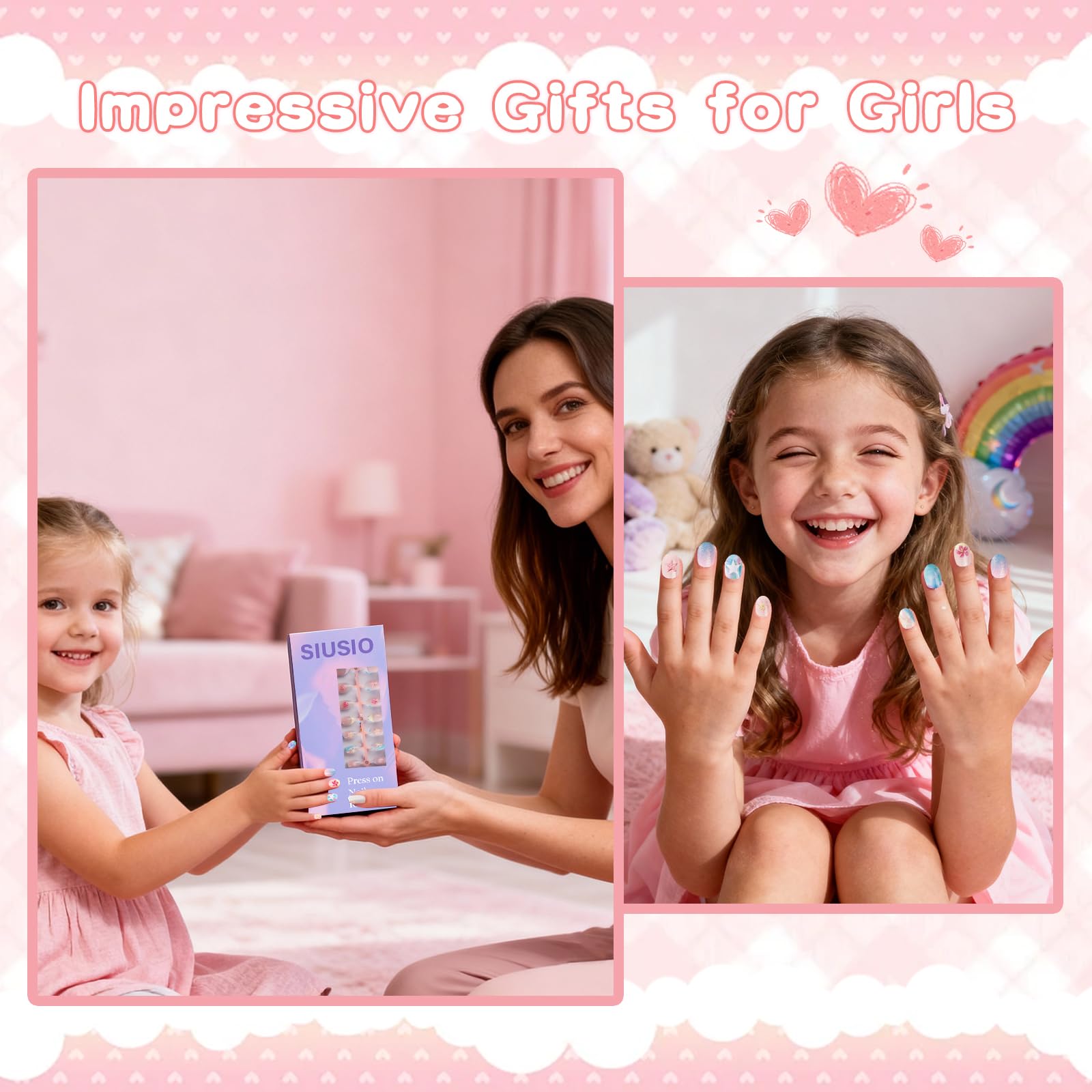 SIUSIO kids nails gift idea for birthdays and sleepovers.