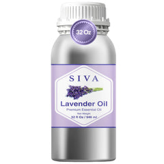 Siva Lavender 32oz bottle pour showcasing pure lavender aroma for calming spaces.