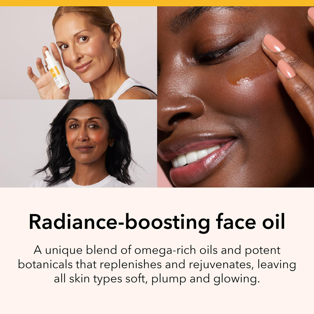 Six Gldn Nourishing Face Oil packaging emphasizing vegan cruelty-free commitment