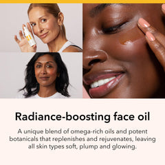 Six Gldn Nourishing Face Oil packaging emphasizing vegan cruelty-free commitment