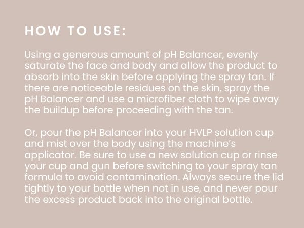 SJOLIE prep-to-perfect tan application spray on clean skin.