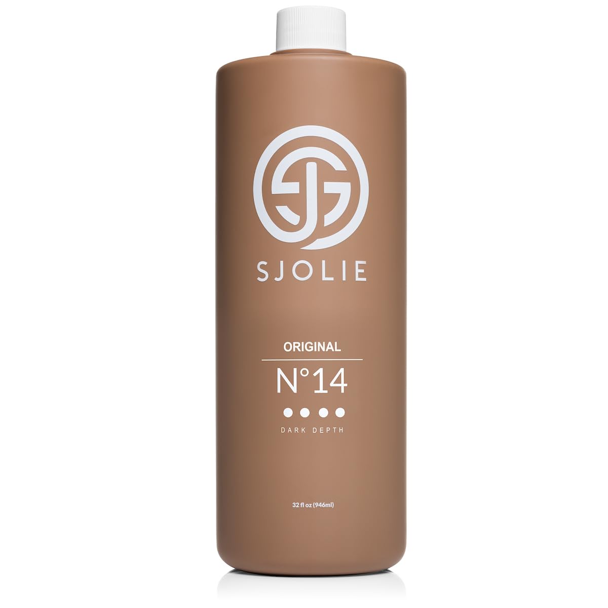 SJOLIE Sunless No.14 bottle pour showing even, bronze-ready formula