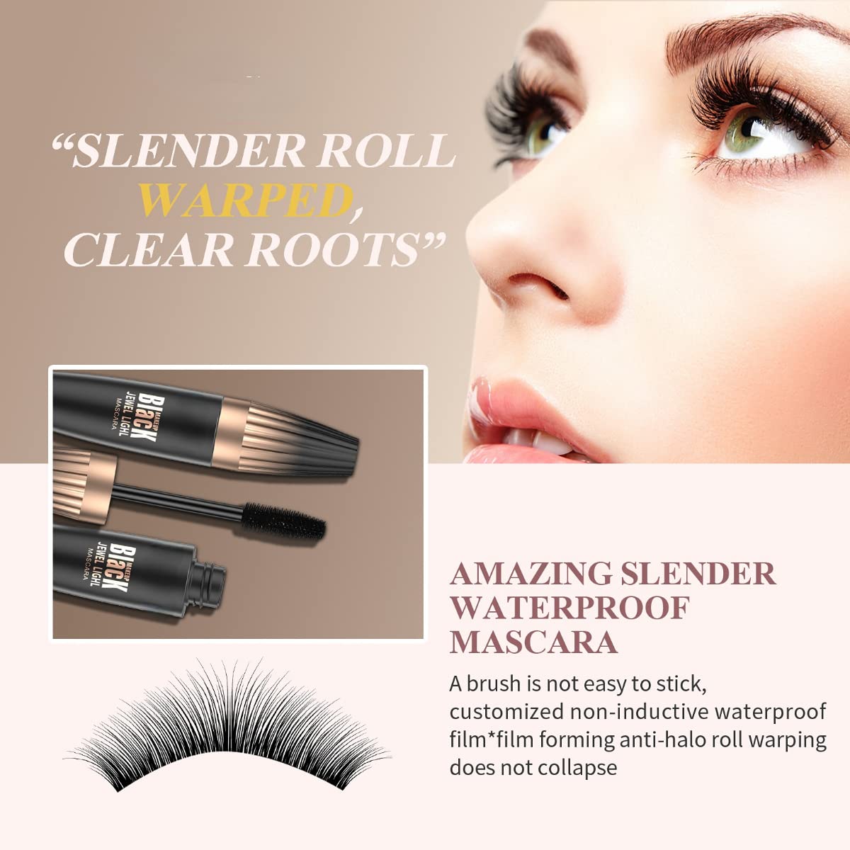 SJXYOYDS My Amazing Lash Mascara 4D silk fiber brush delivers smooth, clump-free application.
