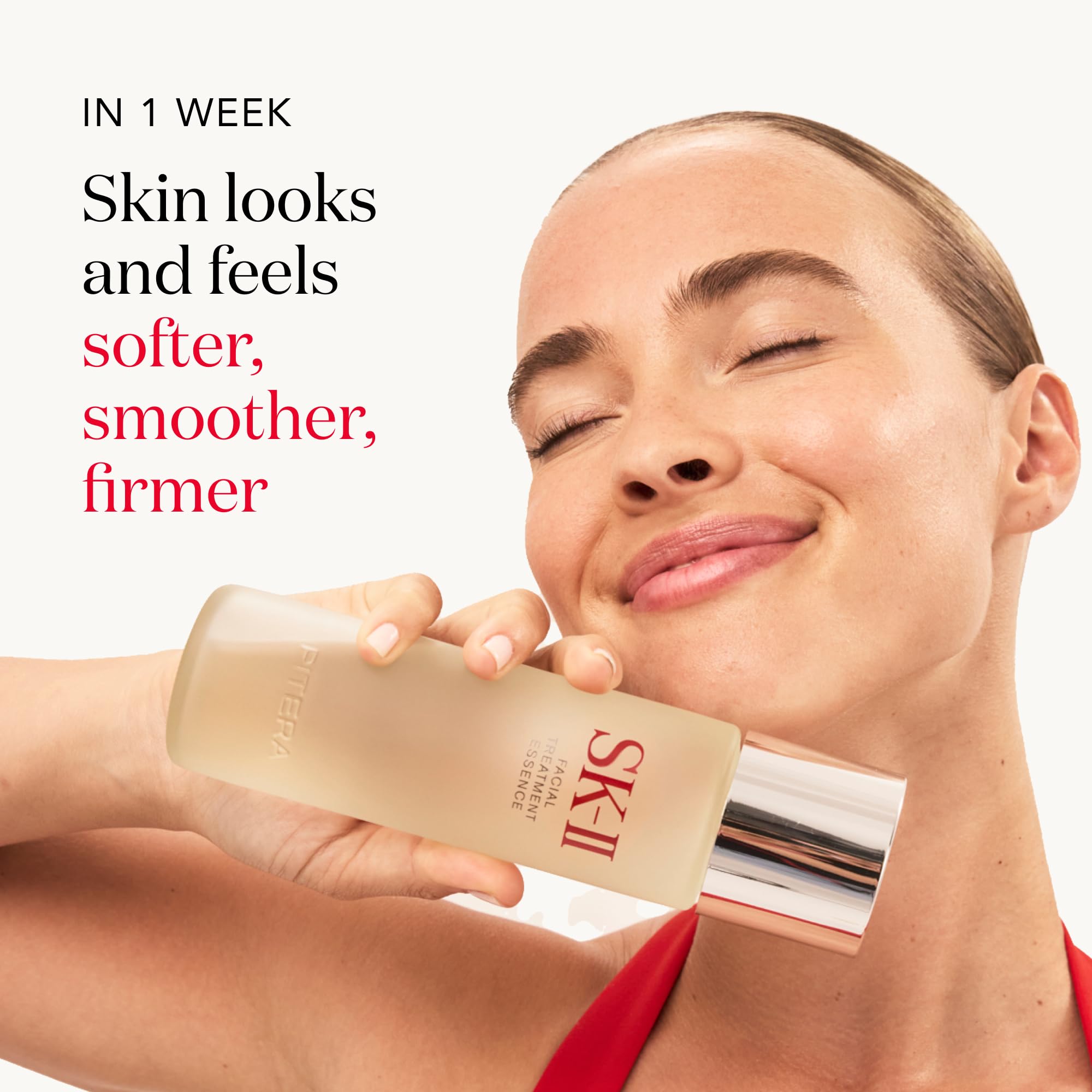 SK-II bottle rests on a counter signaling a daily skincare ritual.