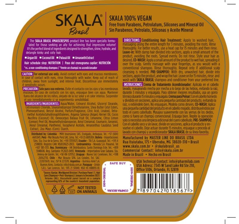Brazilian secret formula for textured hair care from SKALA Mais Cachos.