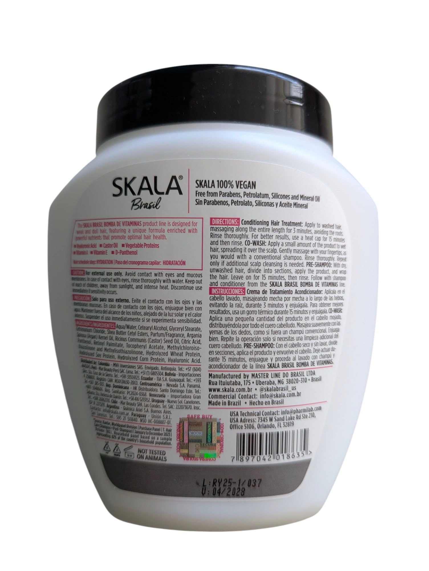 SKALA Expert hair vitamin application close-up highlighting nourishing care and shine
