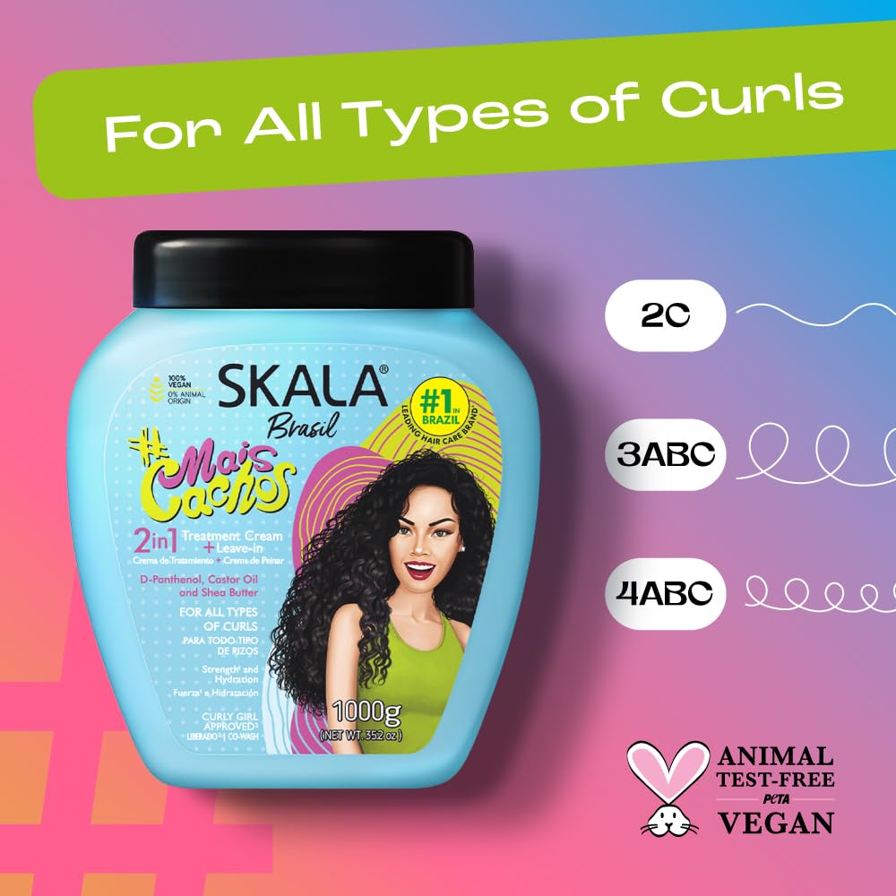 SKALA Expert Mais Cachos vegan formula with shea butter for healthy shine
