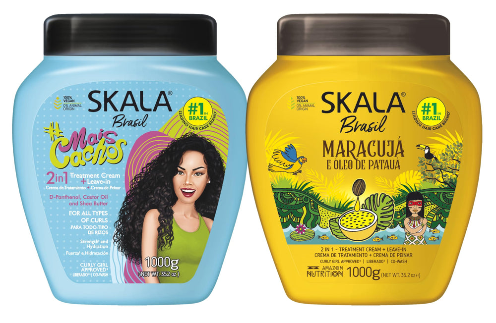 SKALA Hair Type 3ABC bottle closeup highlighting hydration for curly hair and frizz control.
