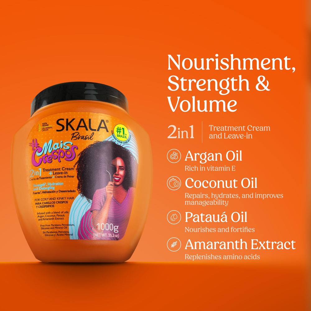 SKALA Mais Crespos detangling cream eases combing and reduces knots.