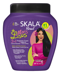 SKALA Mais Lisos bottle front shows a gentle, sulfate-free formula for smooth hair